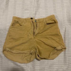 Show me your MuMu mustard shorts size 6